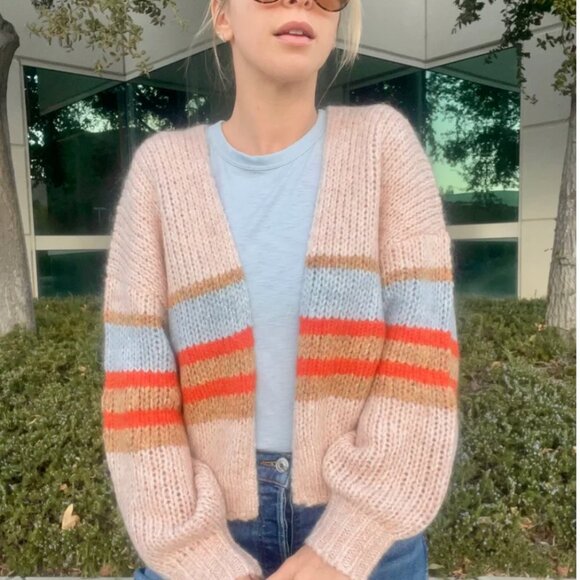 Chunky striped cardigan from 27 Miles Malibu - Picture 3 of 4
